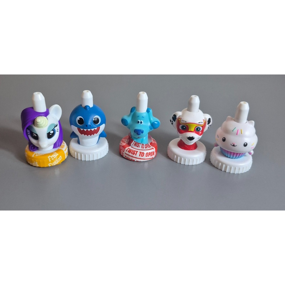 Good 2 Grow Bottle Toppers Lot 5 Baby Shark My Little Pony Blues Clues Kitty Paw